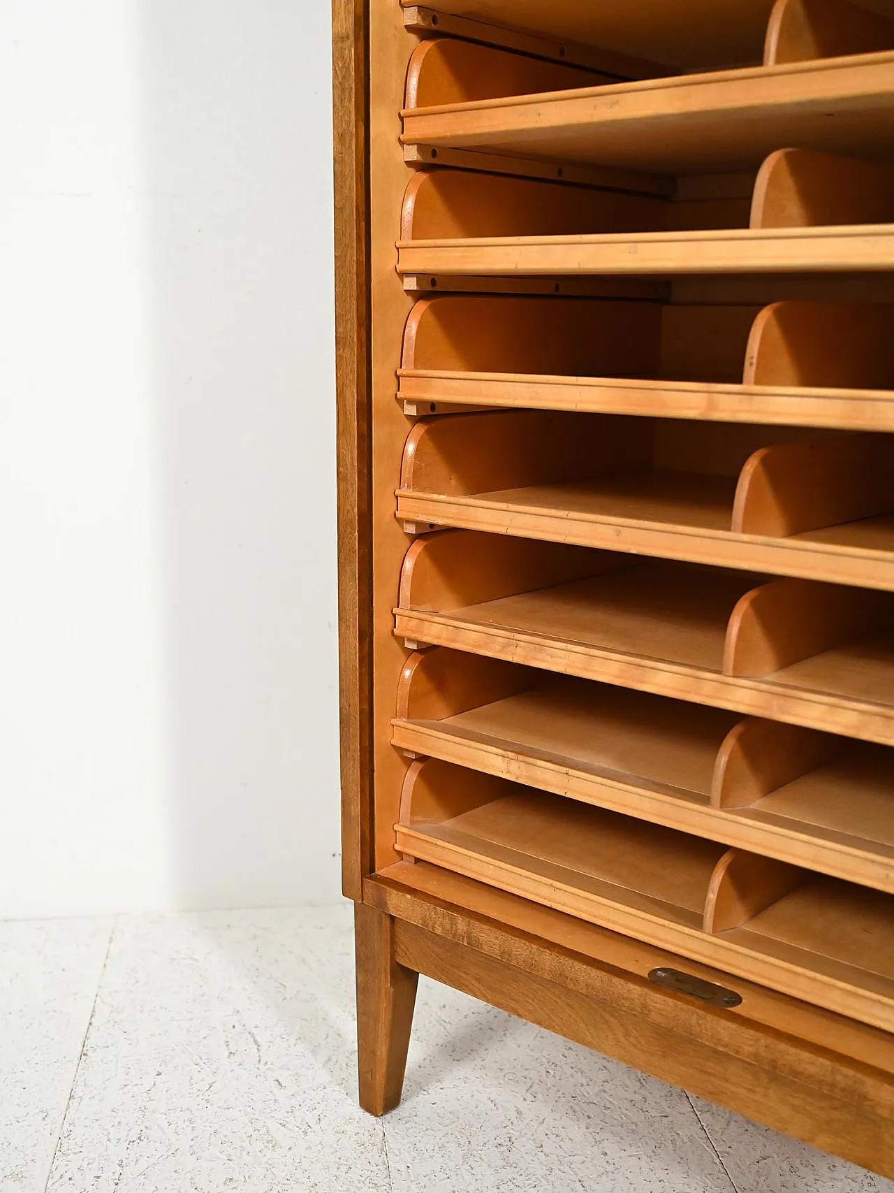Scandinavian archive cabinet with vertical shutter, 1963 8