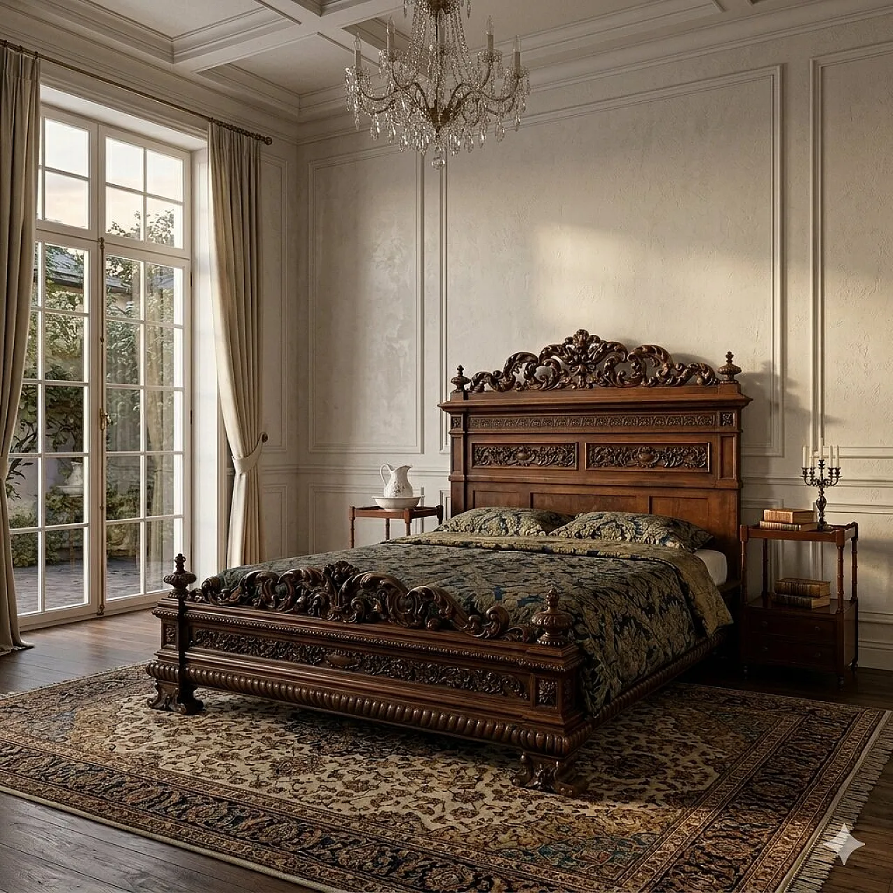 Neo-Renaissance bed, 20th century 2
