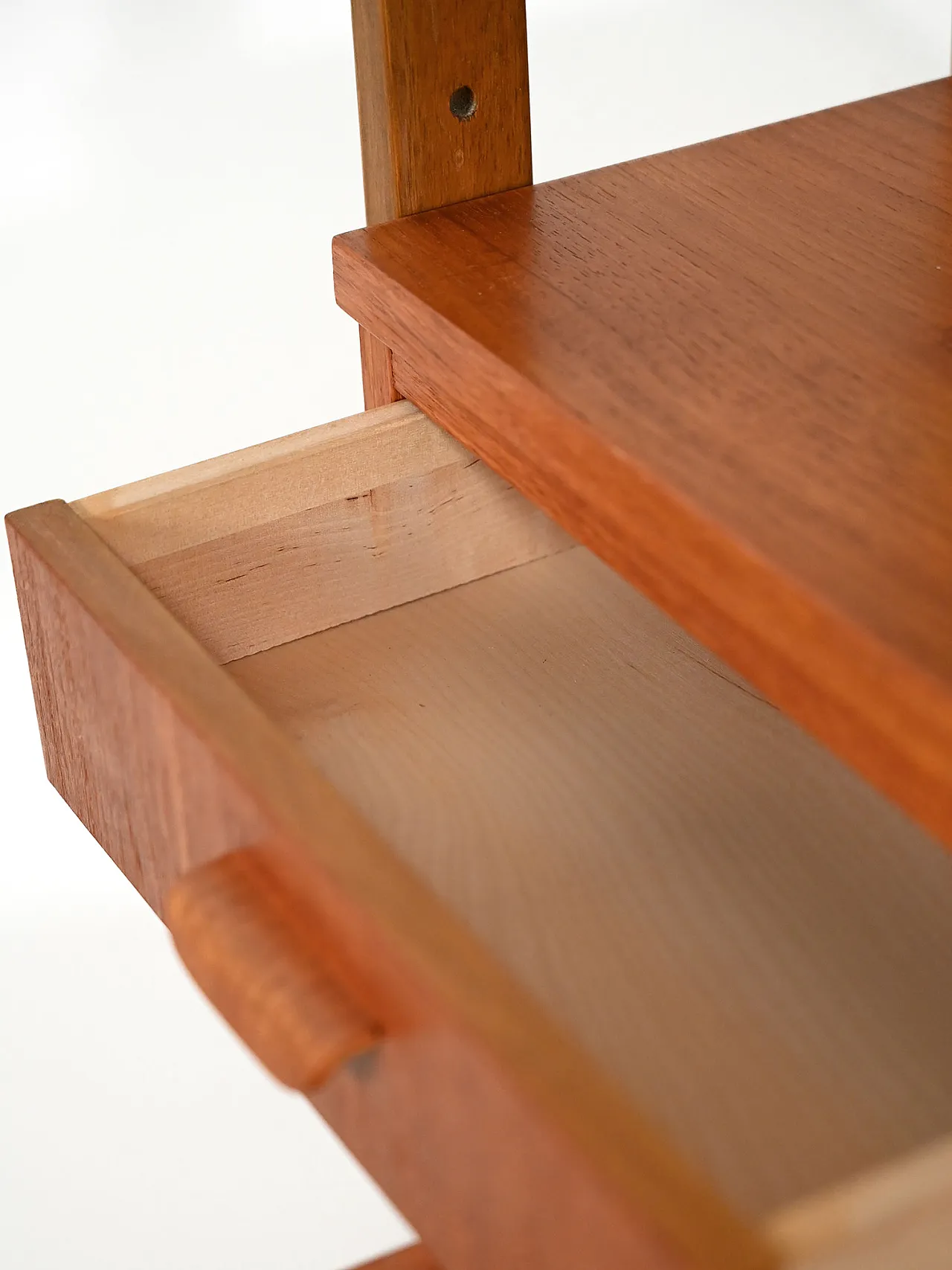 Scandinavian teak bookcase with extractable desk, 1950s/60s 7