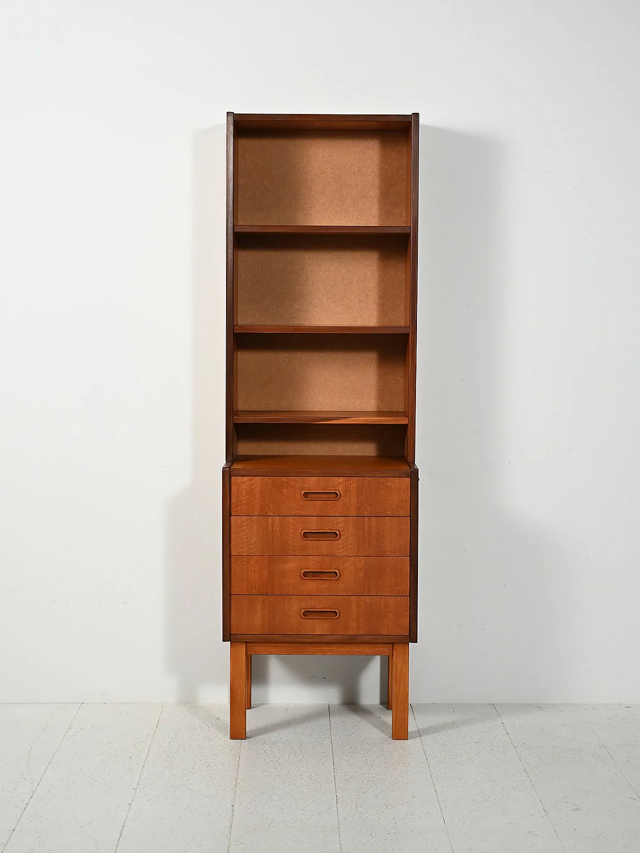 Small Scandinavian teak bookcase, 1960s 2