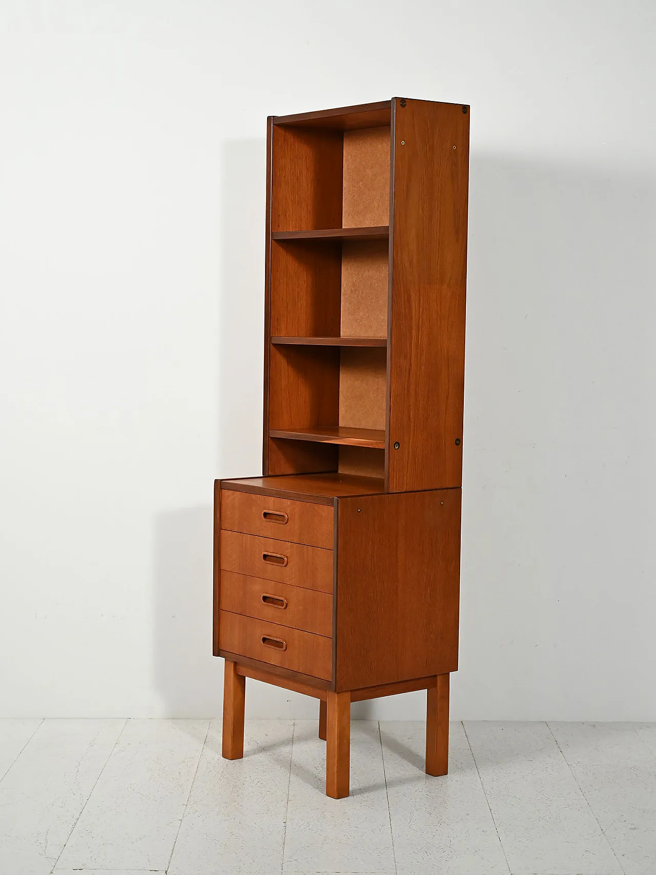 Small Scandinavian teak bookcase, 1960s 4