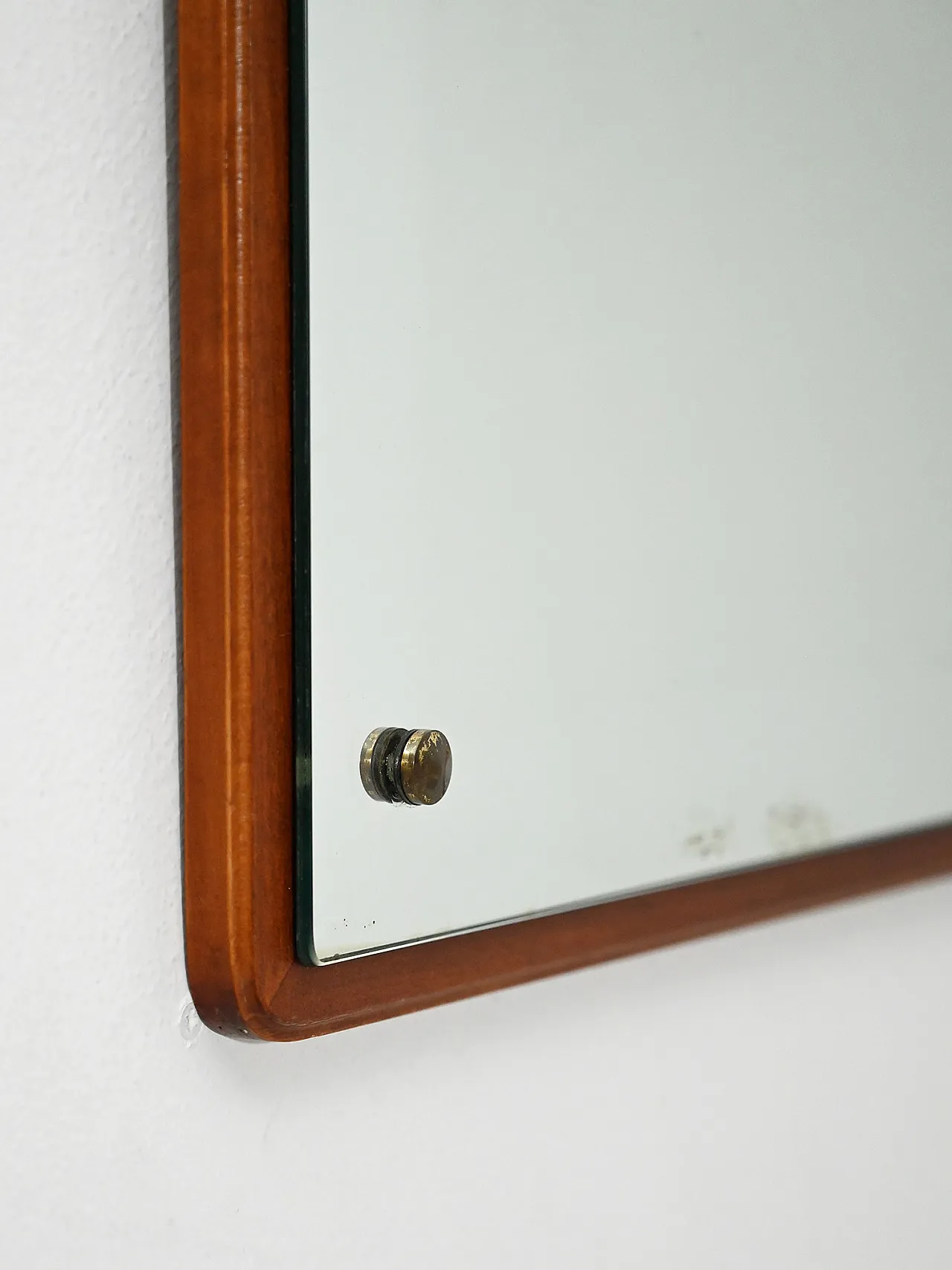 Specchio quadrato in teak, anni '60 3