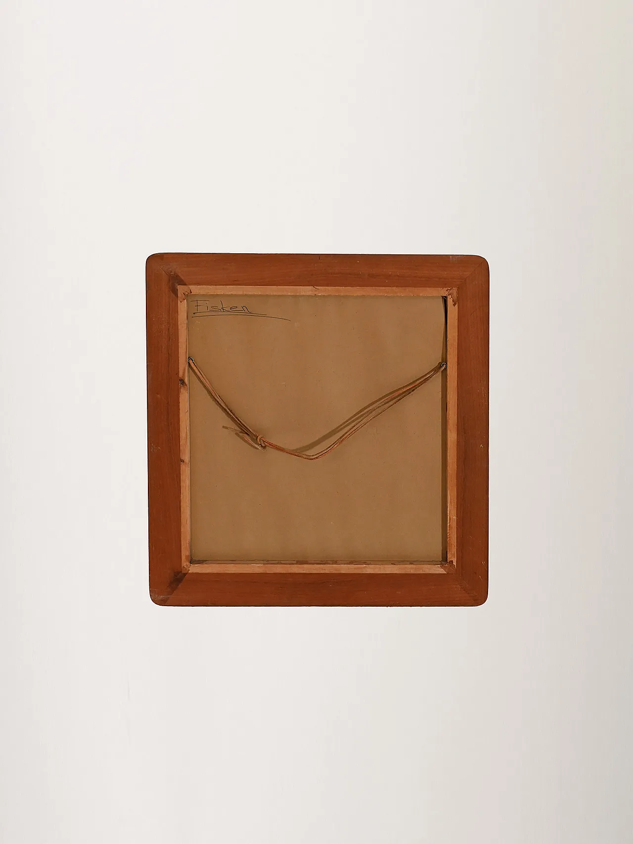 Specchio quadrato in teak, anni '60 9