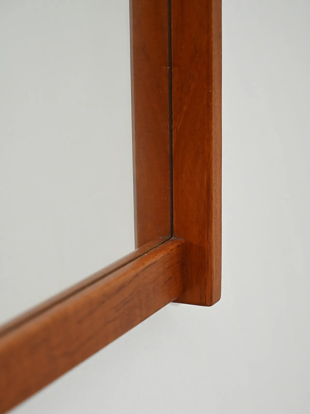 Specchio scandinavo in teak, anni ’60 2