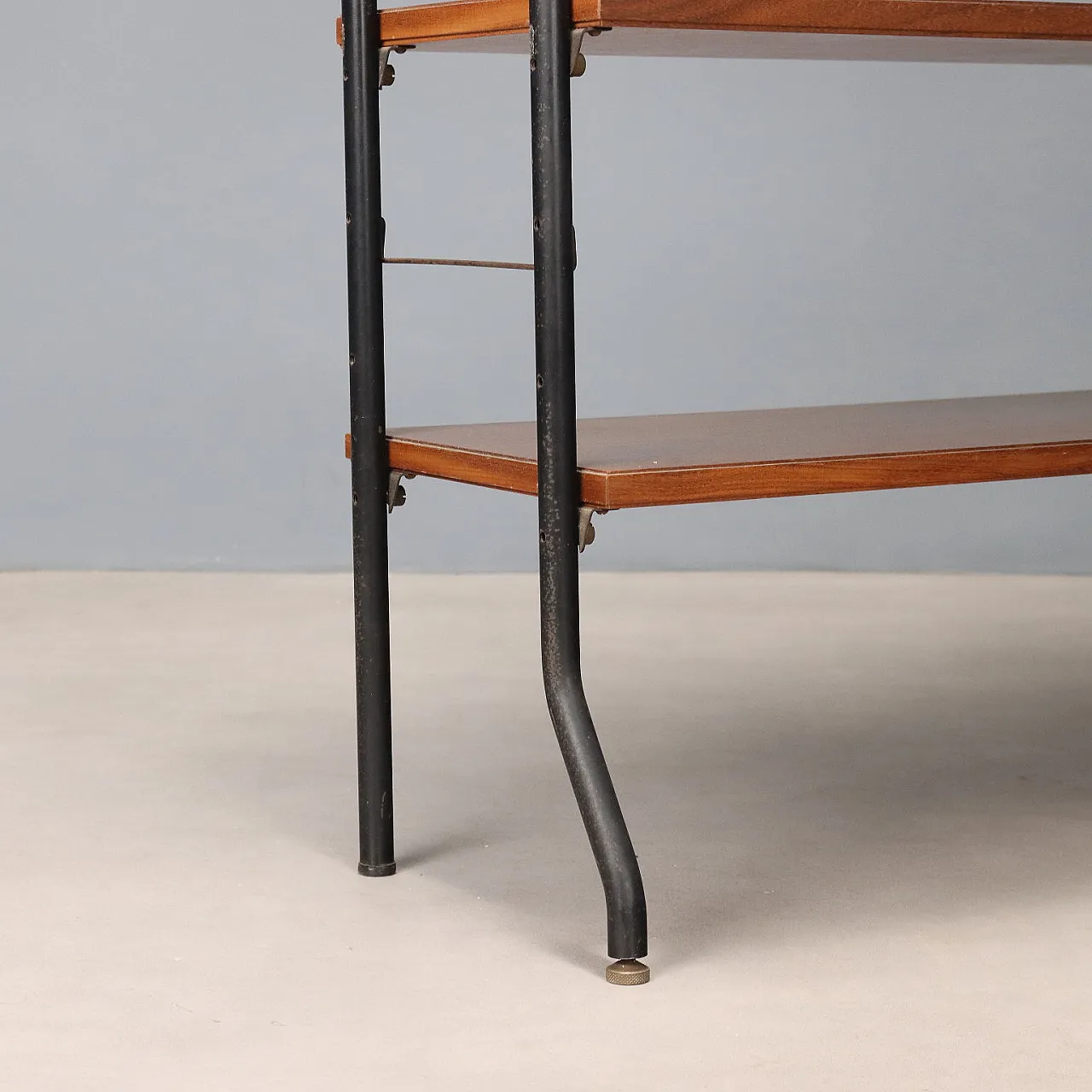 Enameled metal and veneered mahogany bookcase, 20th century 10