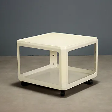 Table with double top in plastic material, 20th century