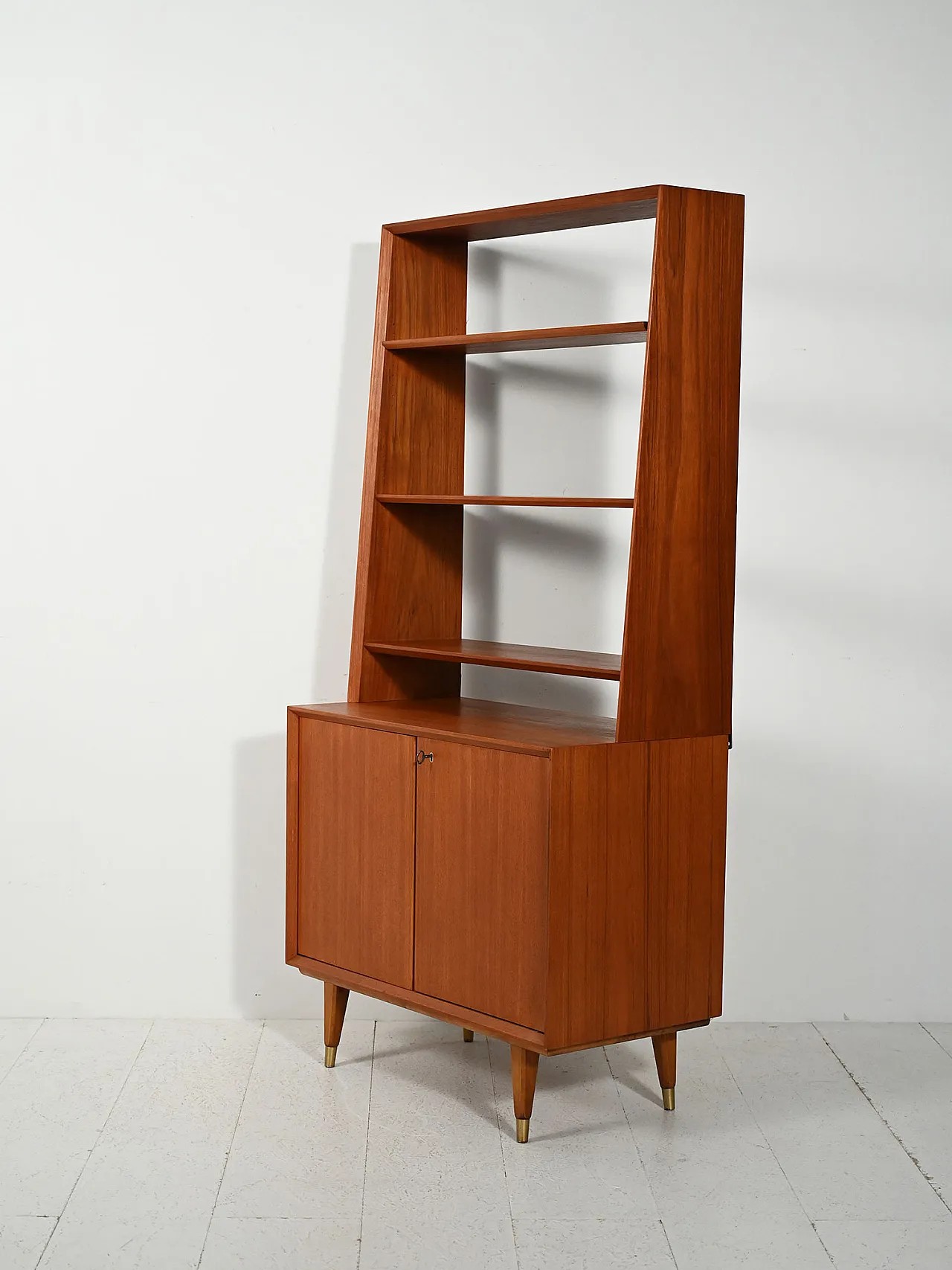 Scandinavian bookcase with cabinet, 60s 5