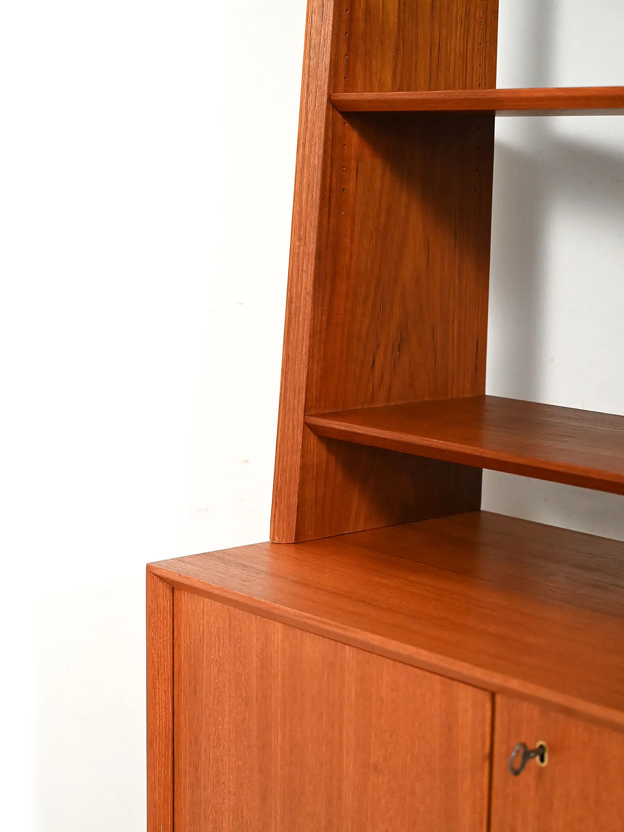 Scandinavian bookcase with cabinet, 60s 7