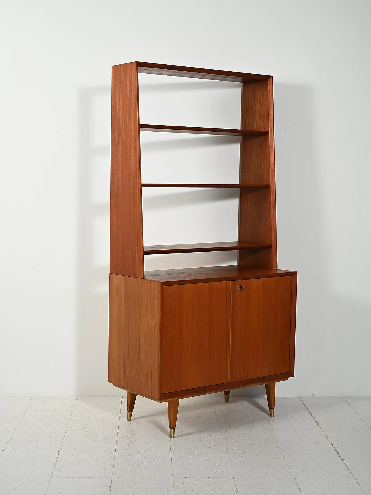 Scandinavian bookcase with cabinet, 60s 4