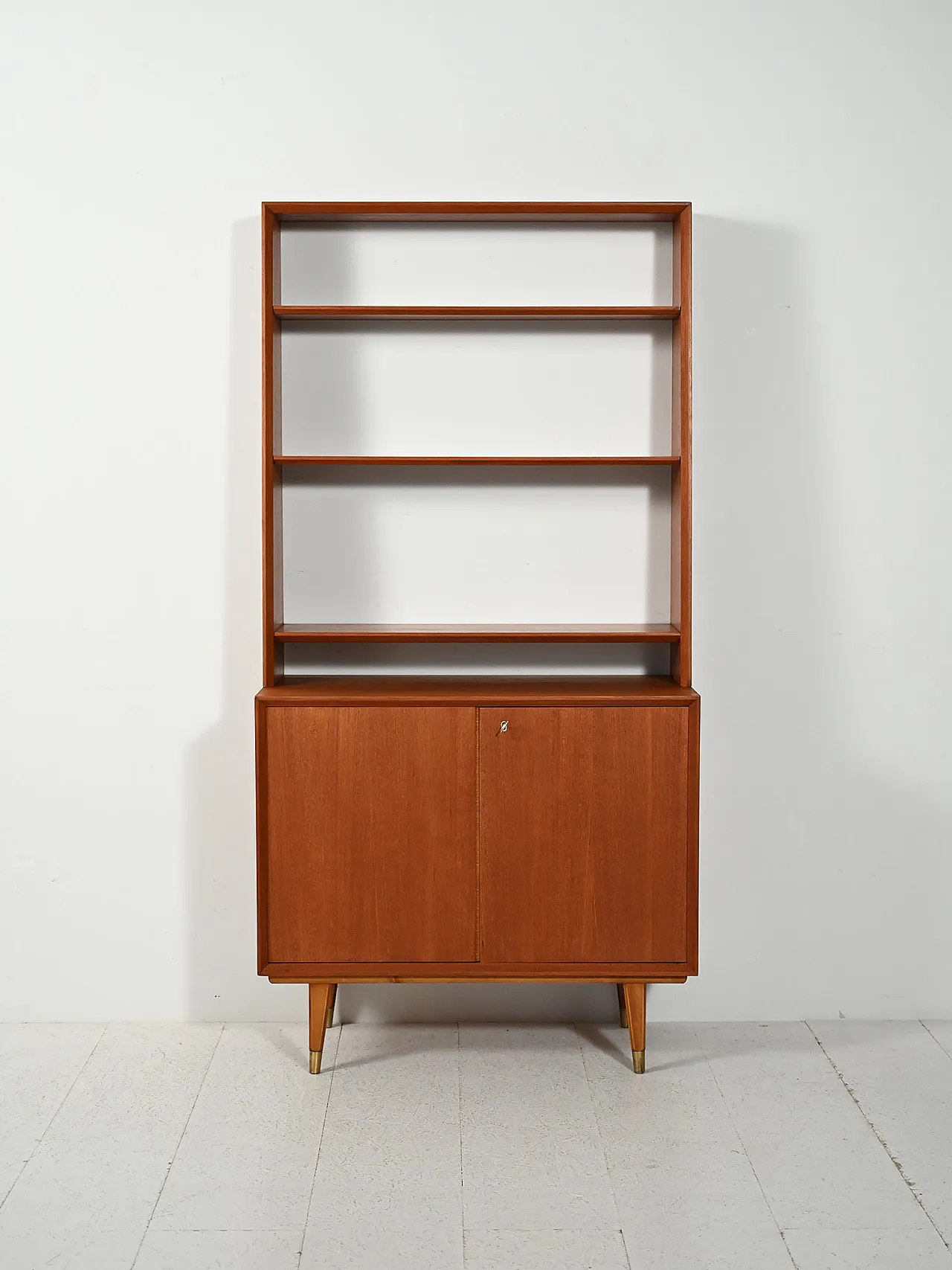 Libreria scandinava con cabinet, anni '60 2