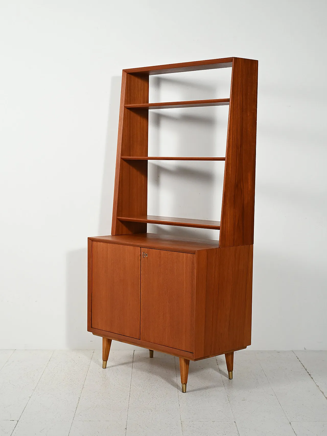 Libreria scandinava con cabinet, anni '60 5