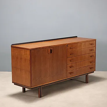 Enameled metal and tanganyika walnut sideboard, 20th century