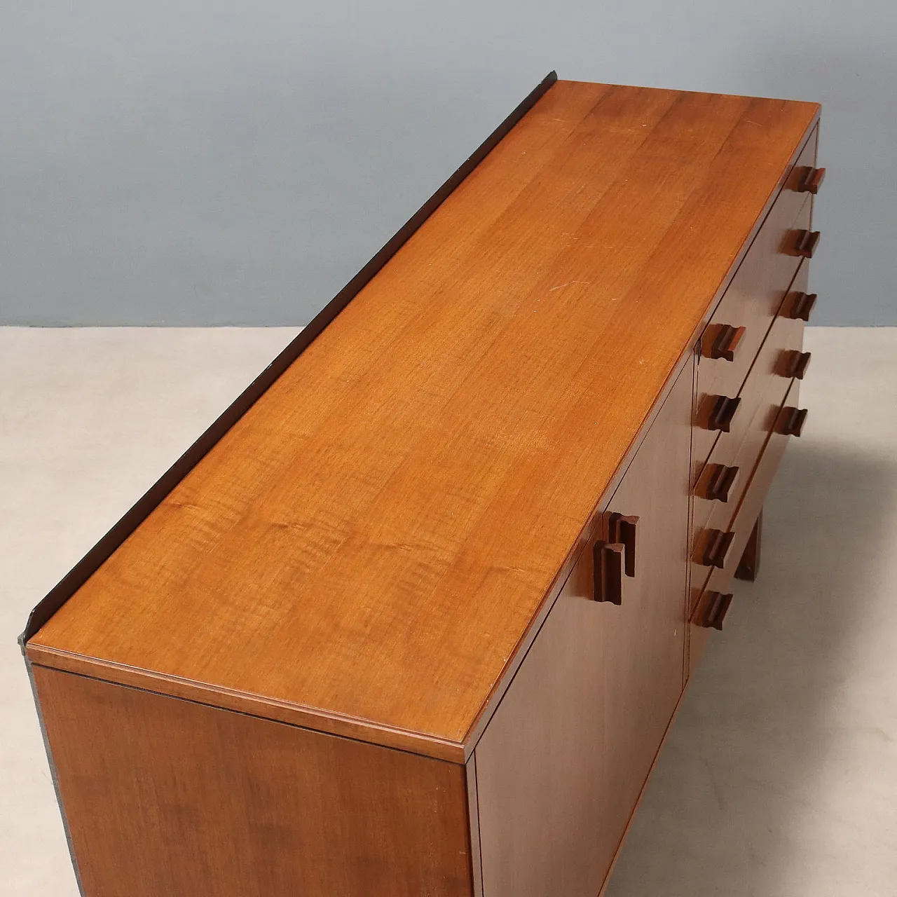 Enameled metal and tanganyika walnut sideboard, 20th century 9