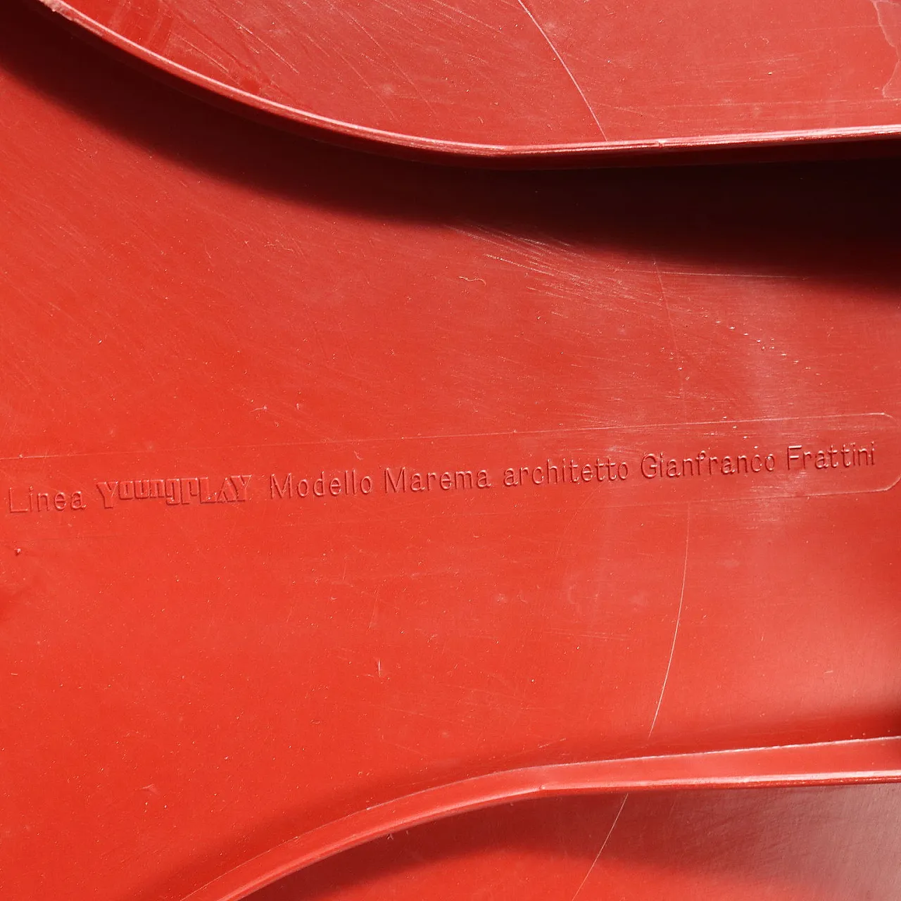 Pair of stackable plastic tables, 20th century 8