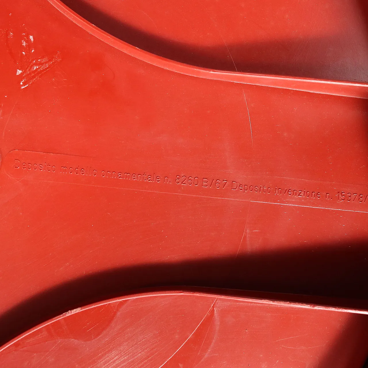 Pair of stackable plastic tables, 20th century 9