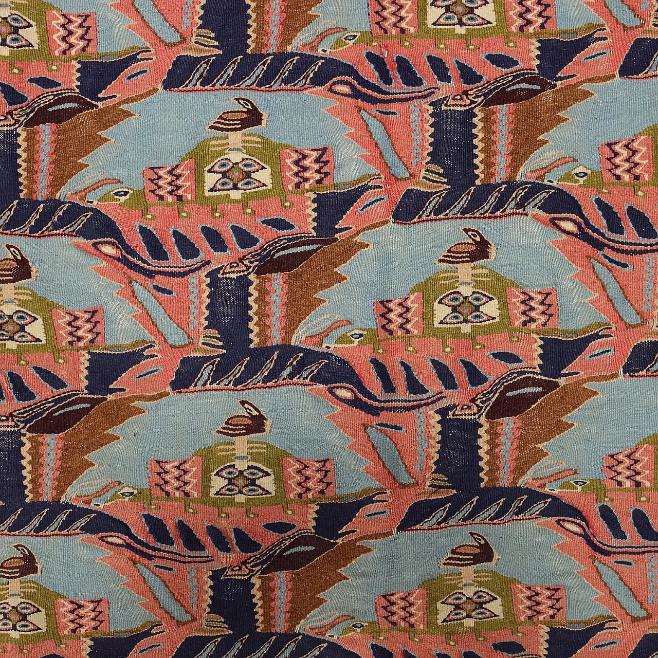 Kilim cotton rug, extra-fine knot, handmade, 20th century 4