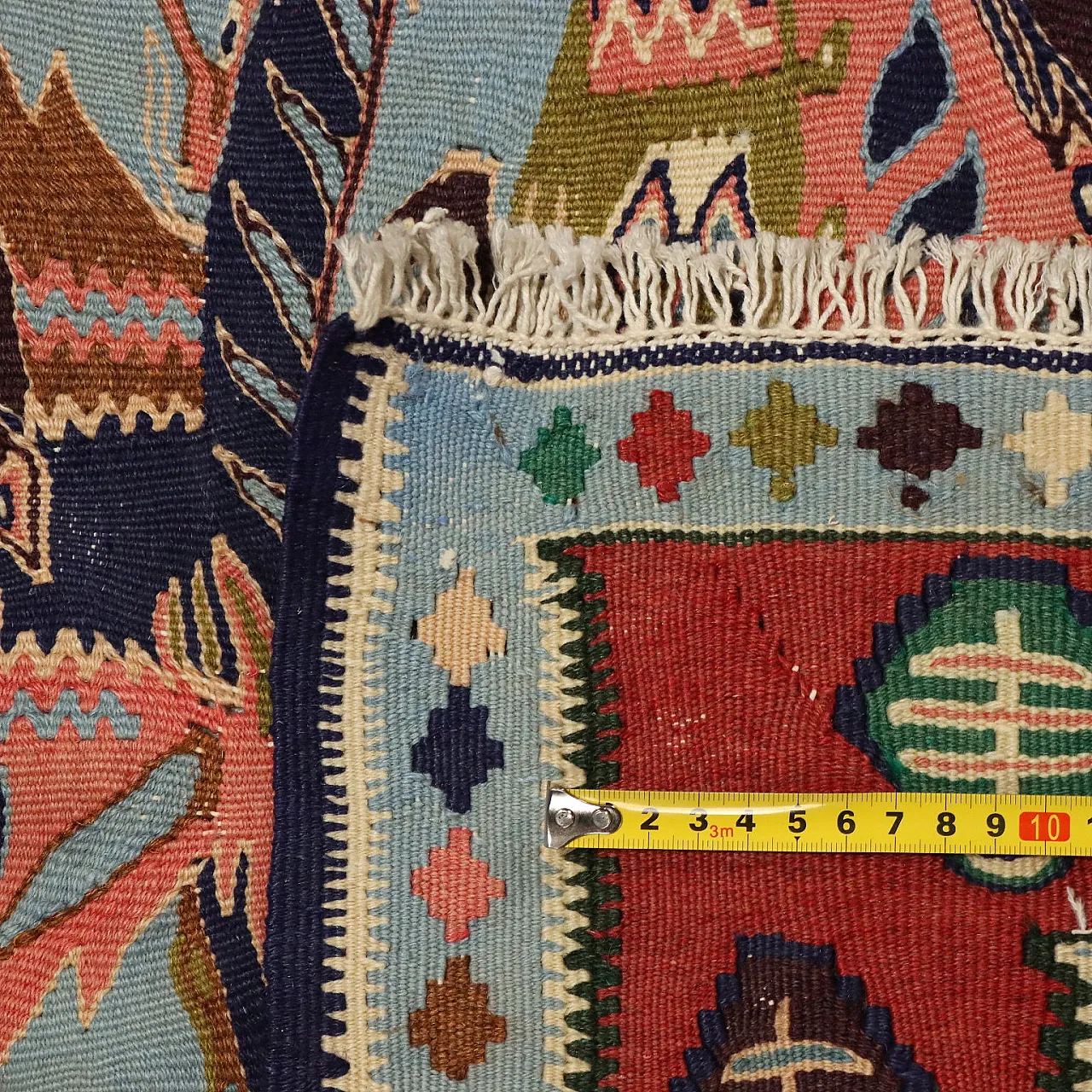 Kilim cotton rug, extra-fine knot, handmade, 20th century 7