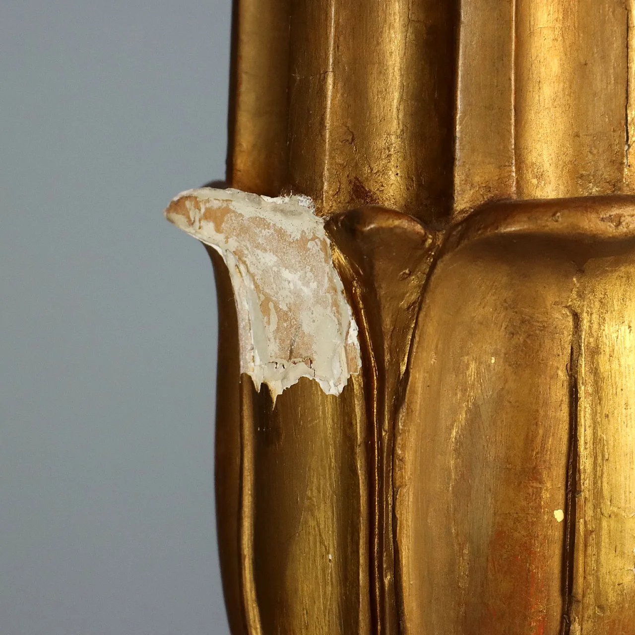 Gilded wood and fabric torch, 19th century 8