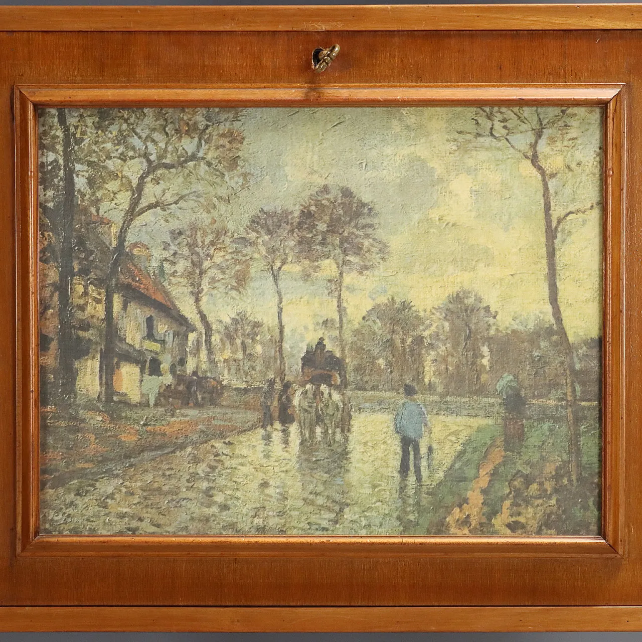 Wooden bookcase with flap, 1960s 6