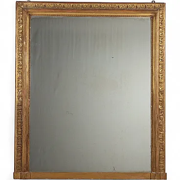 Specchiera in legno e pastiglia intagliati e dorati, '800