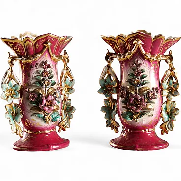 Coppia di vasi porta bouquet, '800