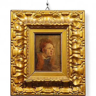 Dipinto di Pietro Scoppetta, olio su tavola, '800