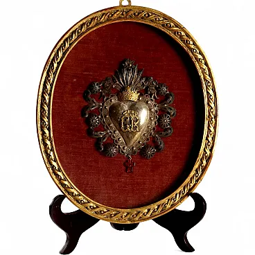 Sacro Cuore in Argento Ex Voto, '900