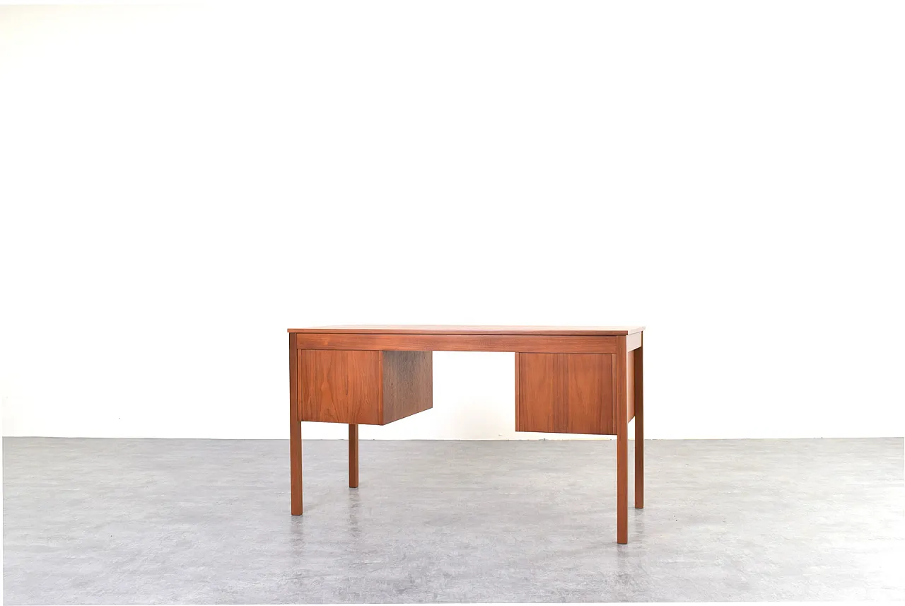 Scrivania Mid-Century in teak di Domino Møbler, Danimarca, anni '60. 8