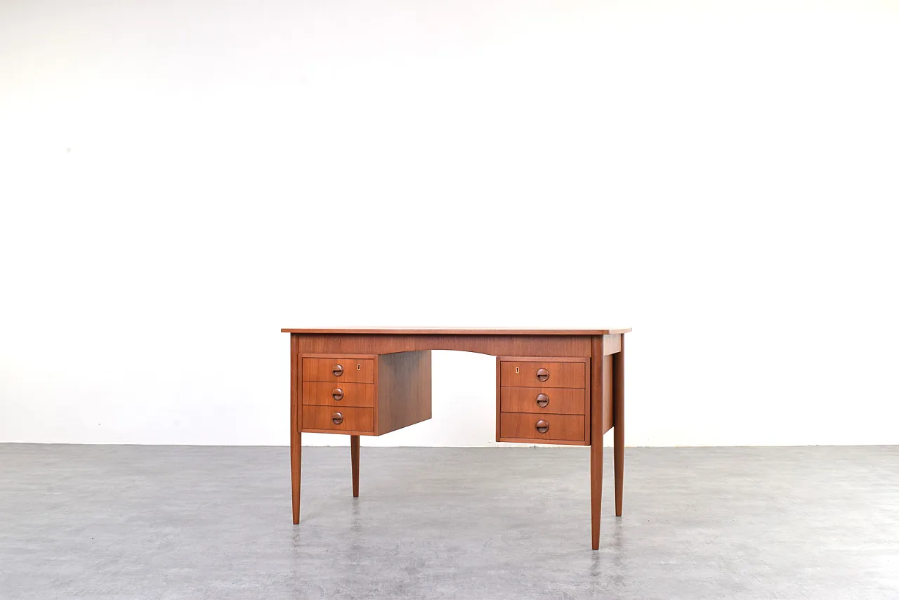 Scrivania Mid-Century in teak, Danimarca, anni '60. 4