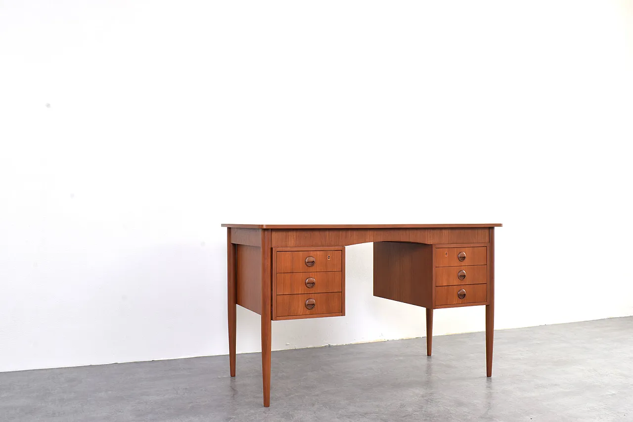Scrivania Mid-Century in teak, Danimarca, anni '60. 9