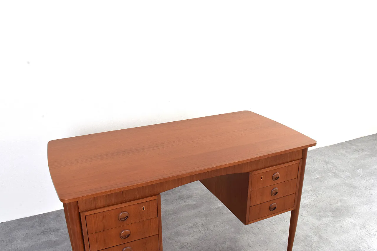 Scrivania Mid-Century in teak, Danimarca, anni '60. 14