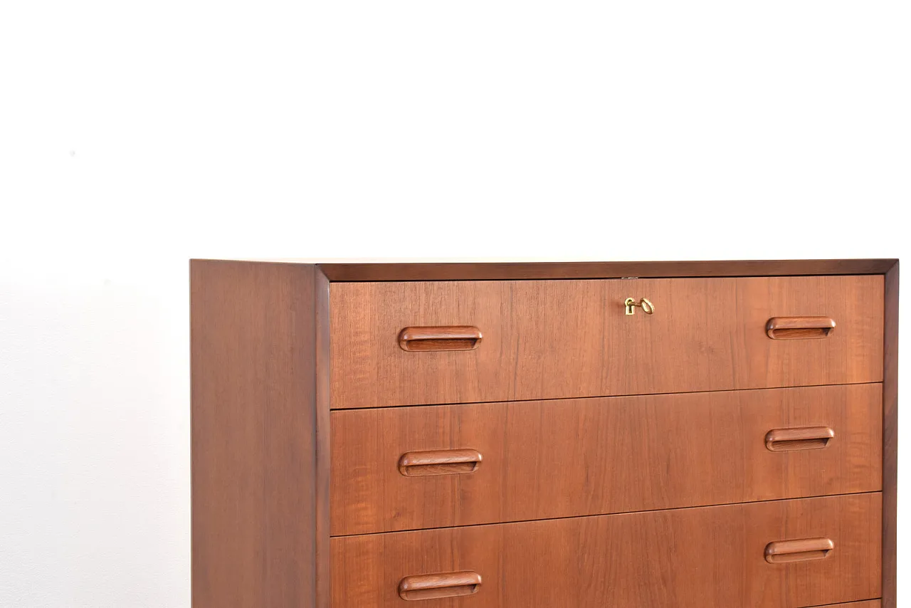 Cassettiera Mid-Century in teak, Danimarca, anni '60. 11