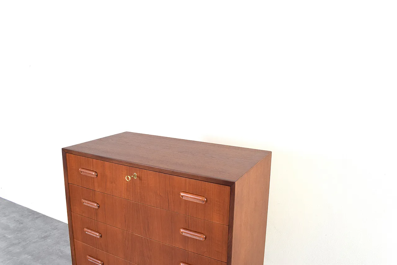 Cassettiera Mid-Century in teak, Danimarca, anni '60. 13