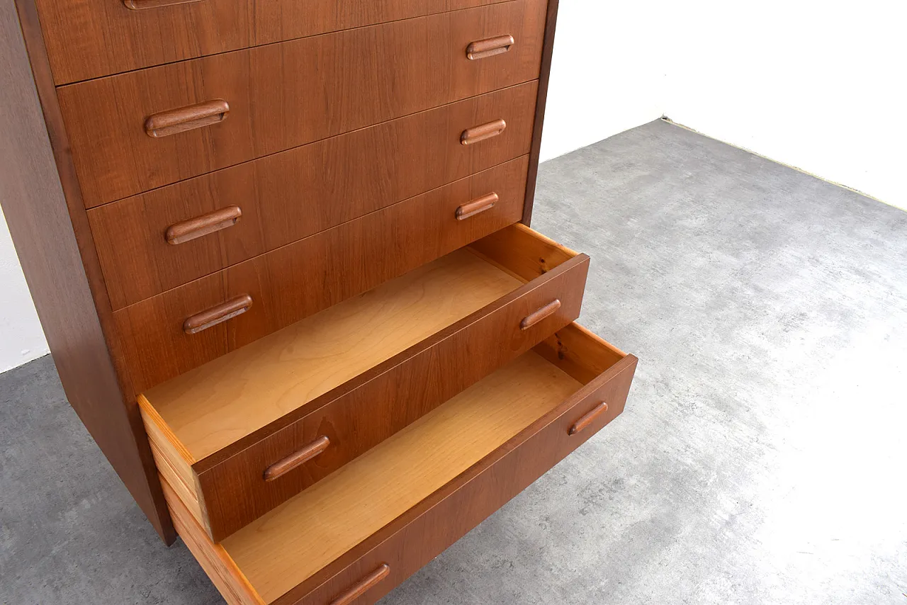 Cassettiera Mid-Century in teak, Danimarca, anni '60. 16