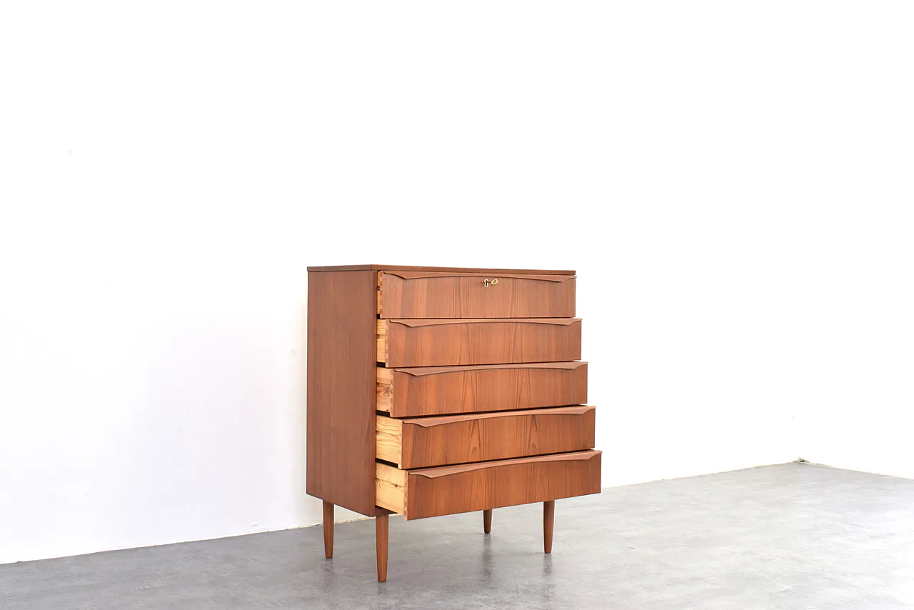 Cassettiera Mid-Century in teak, Danimarca, anni '60. 9