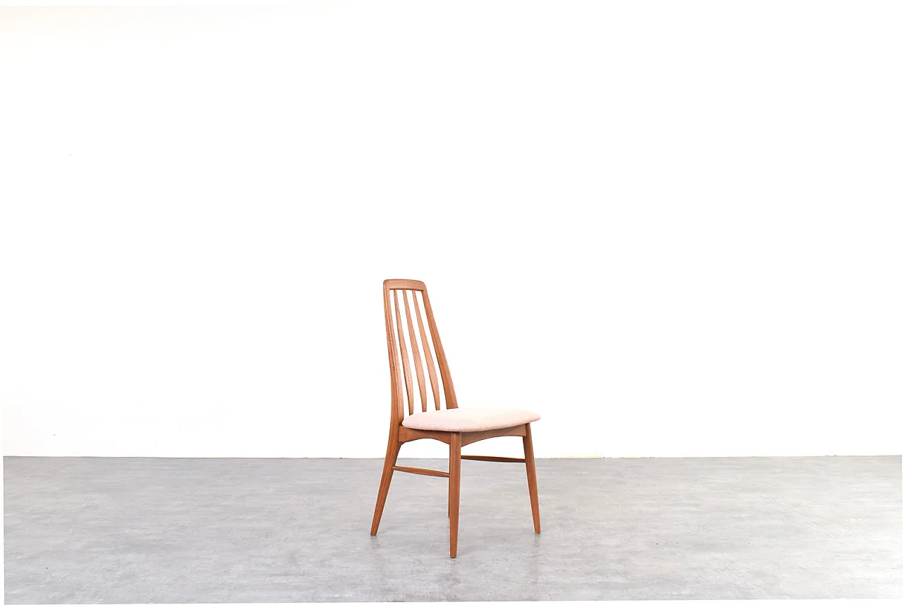 Sedie da pranzo Eva Mid-Century in teak e lana di Niels Koefoed per Koefoed 3