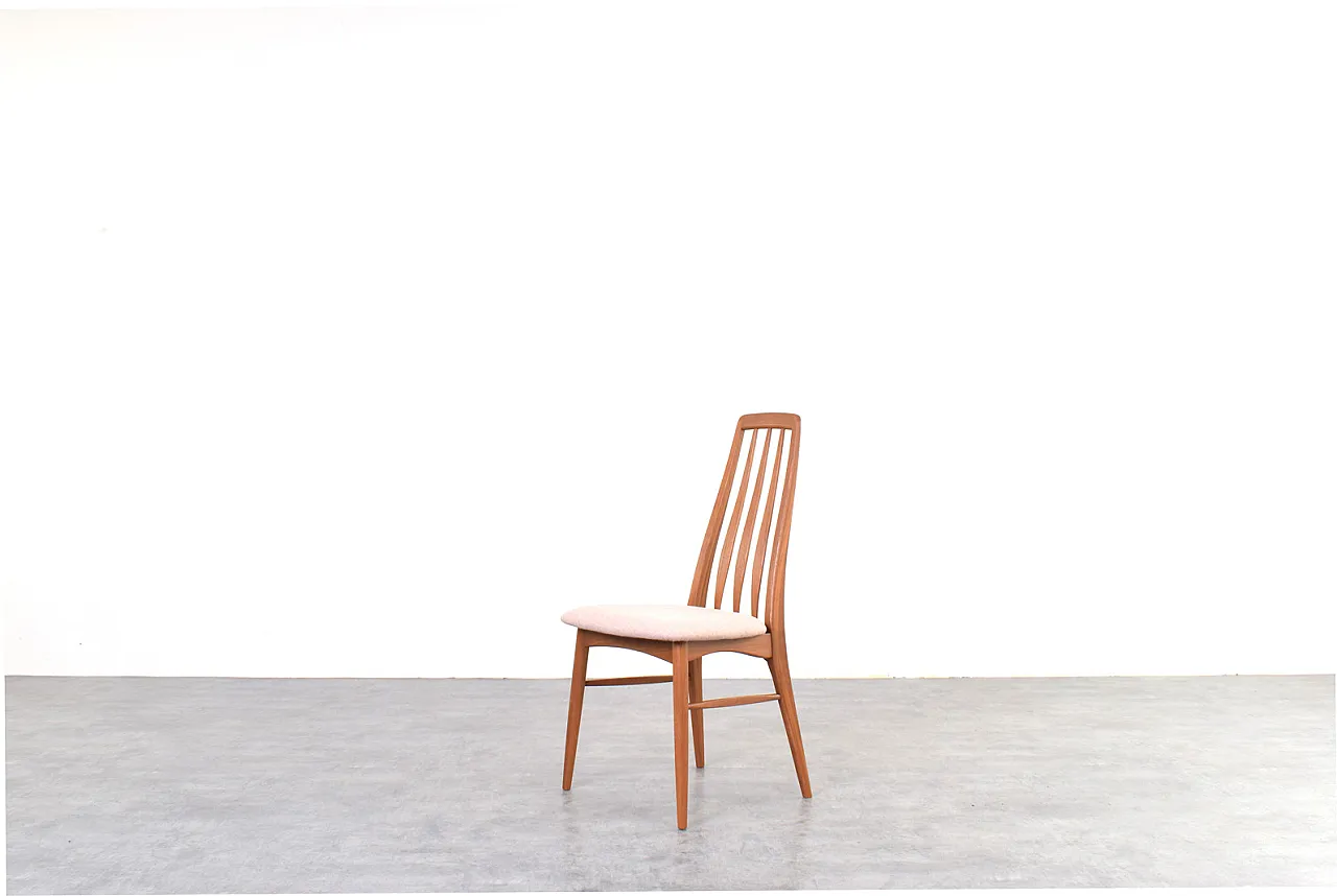 Sedie da pranzo Eva Mid-Century in teak e lana di Niels Koefoed per Koefoed 4