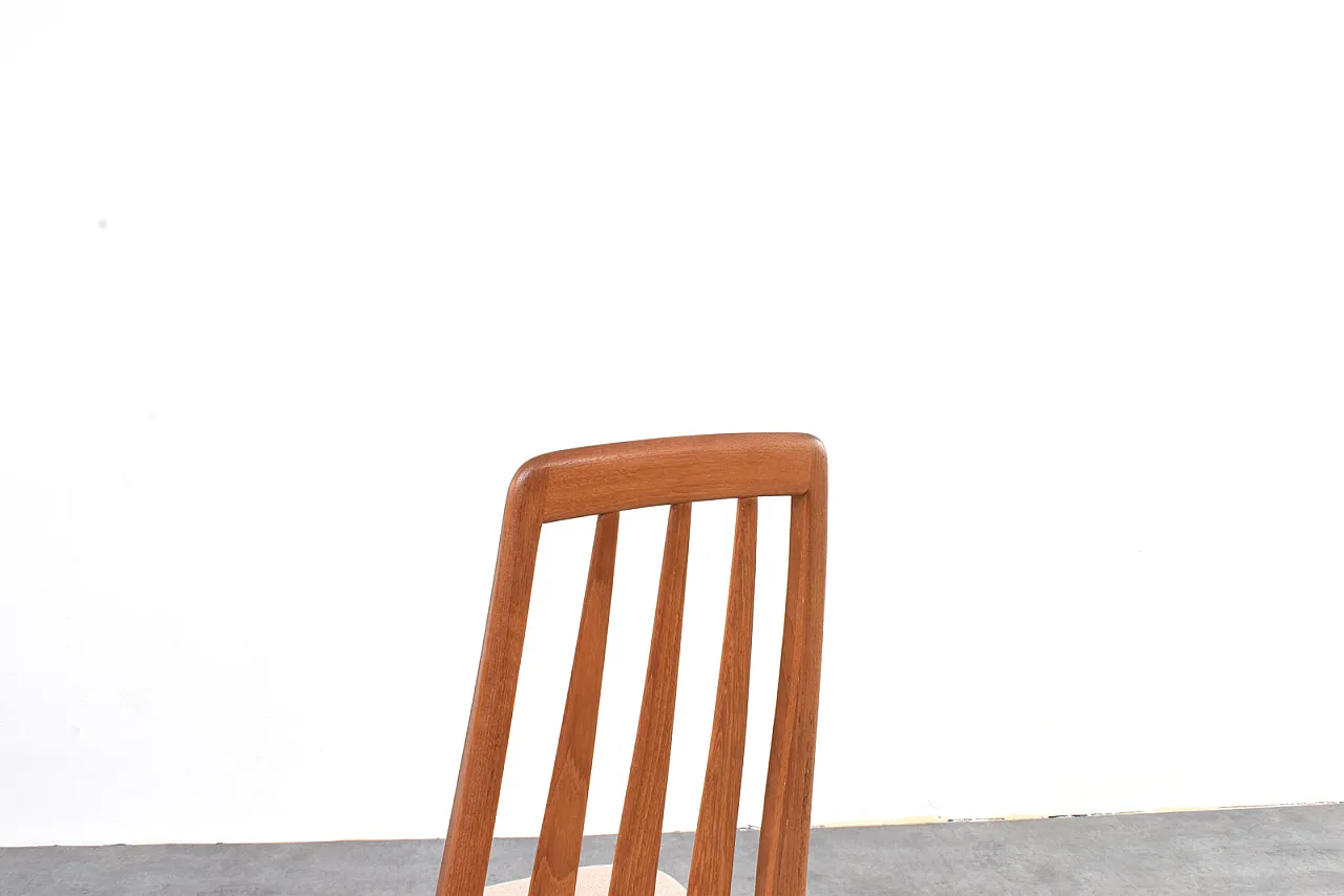 Sedie da pranzo Eva Mid-Century in teak e lana di Niels Koefoed per Koefoed 11