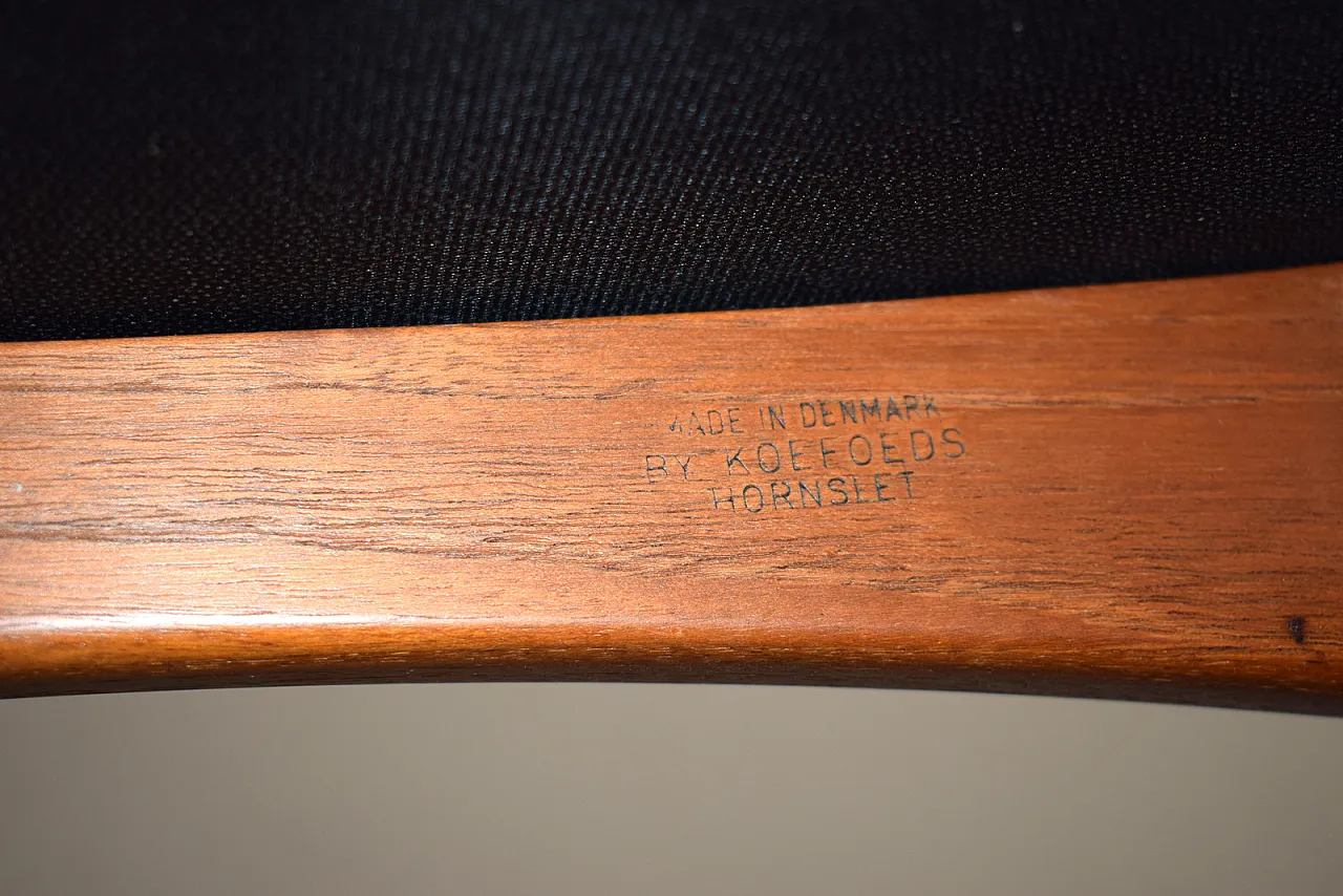 Sedie da pranzo Eva Mid-Century in teak e lana di Niels Koefoed per Koefoed 13