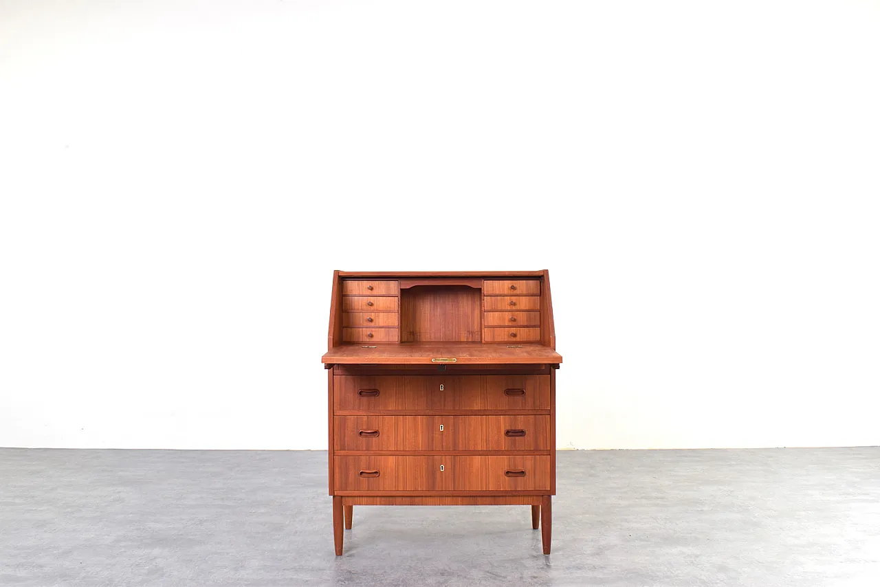 Secretaire danese Mid-Century in teak, anni '60. 2