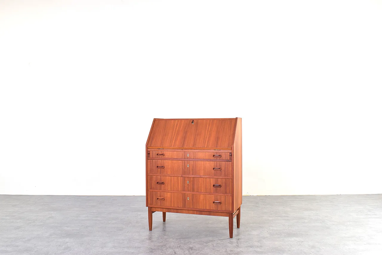 Secretaire danese Mid-Century in teak, anni '60. 4
