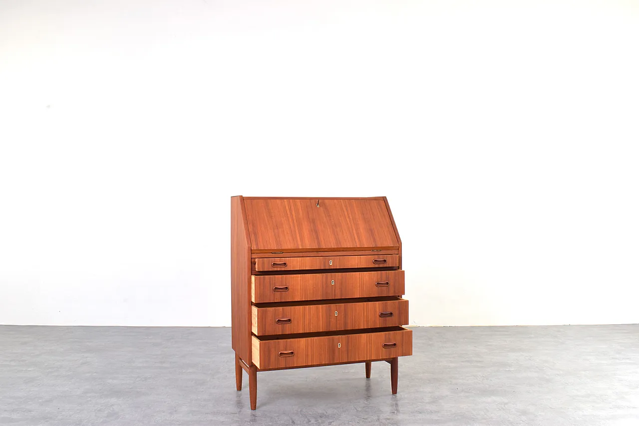 Secretaire danese Mid-Century in teak, anni '60. 5