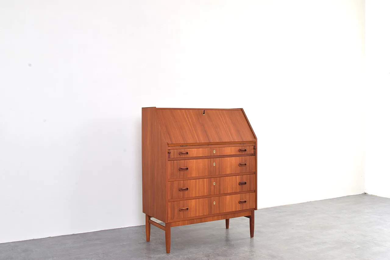 Secretaire danese Mid-Century in teak, anni '60. 9