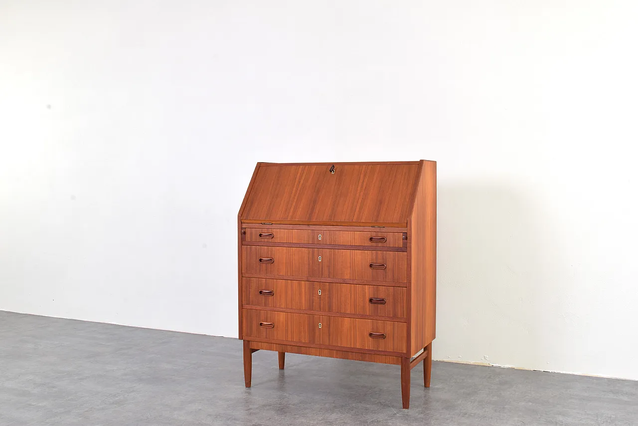 Secretaire danese Mid-Century in teak, anni '60. 10