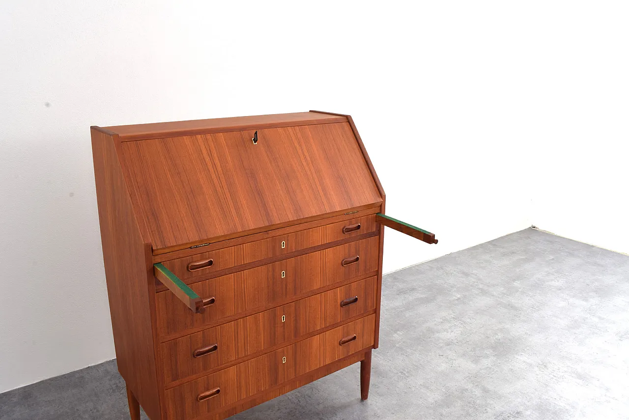 Secretaire danese Mid-Century in teak, anni '60. 16