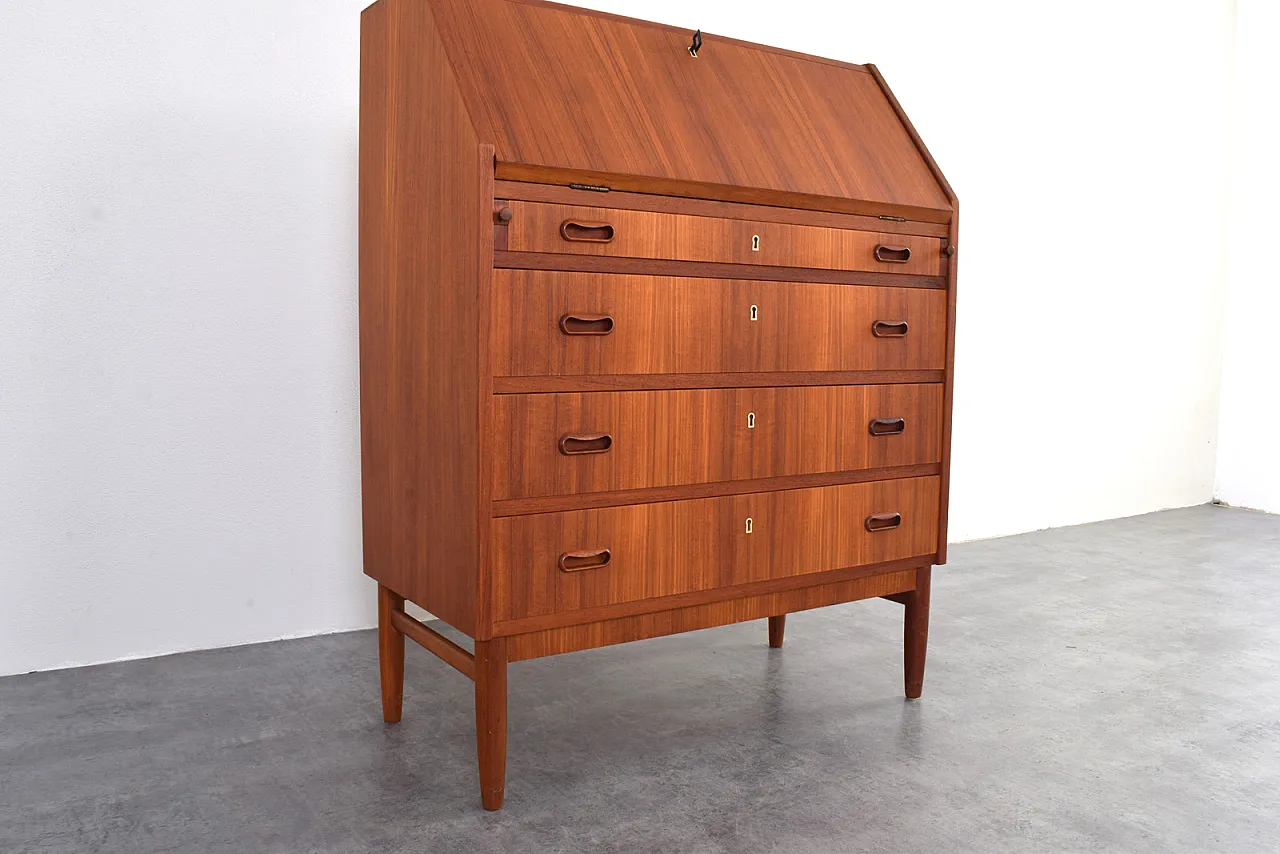 Secretaire danese Mid-Century in teak, anni '60. 19