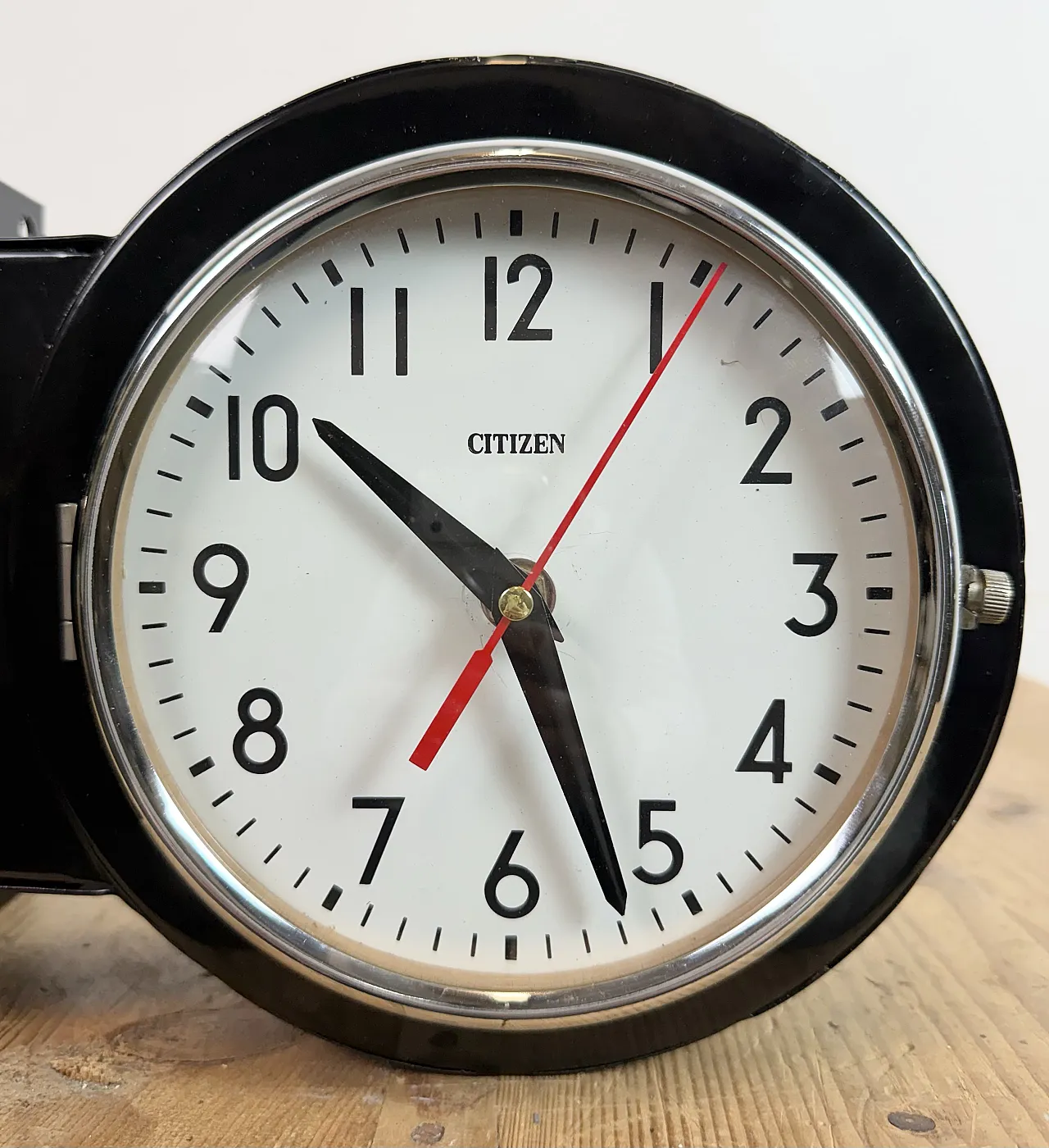 Vintage Black Citizen Double-Sided Ship Wall Clock, 1980s 11