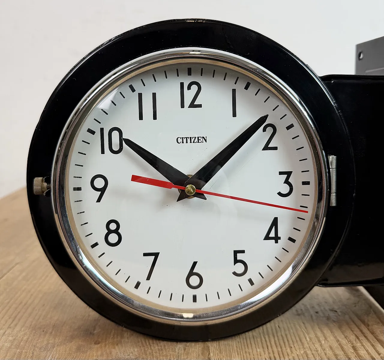 Vintage Black Citizen Double-Sided Ship Wall Clock, 1980s 15