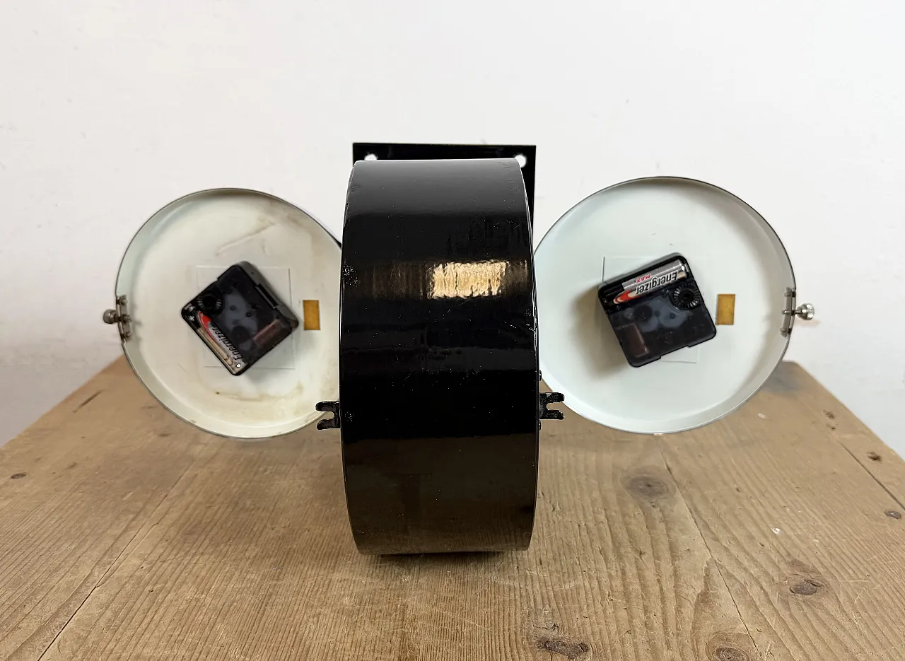 Vintage Black Citizen Double-Sided Ship Wall Clock, 1980s 19