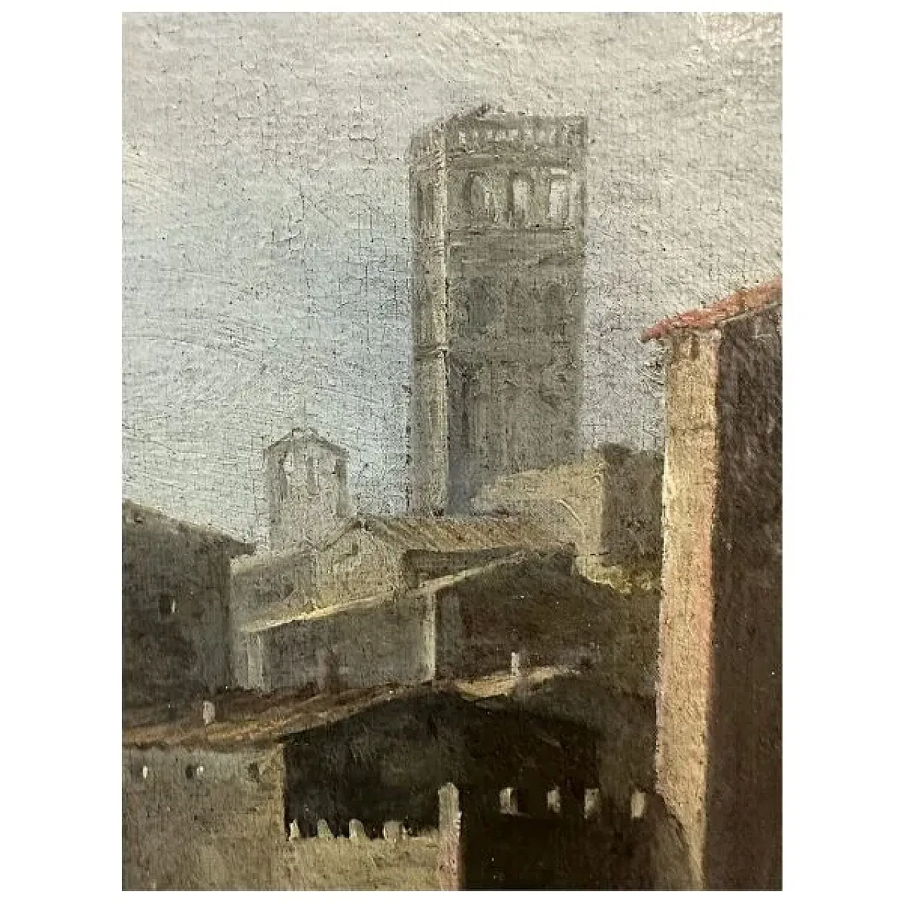 Porto mediterraneo con velieri e figure, seguace di A. Storck, '700 10